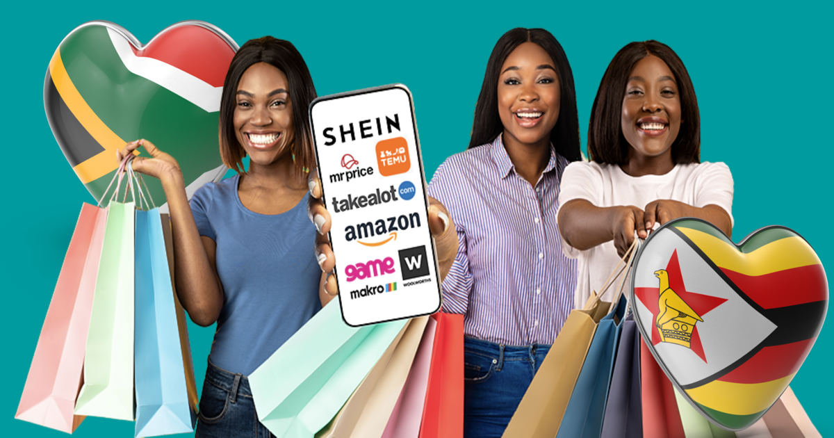 Happy shoppers using mySA Address to shop SA stores and receive in Zimbabwe